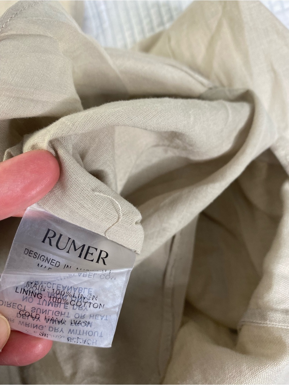 Rumer The Label Linen Estelle Dress Size S Maxi Slit Cruise Date Spring - Picture 5 of 11